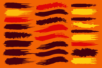 Poster - vector collection of grunge brush strokes illustration 