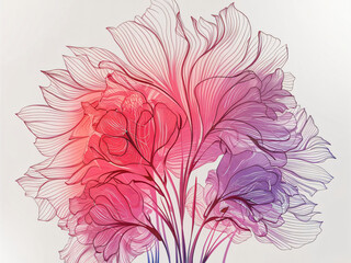 Wall Mural - ABSTRACT FLOWER BACKGROUND