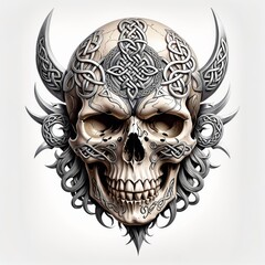 Wall Mural - Celtic Skull Ornament