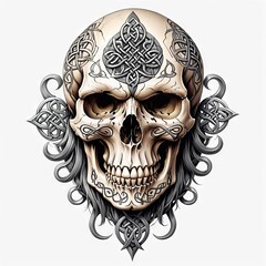 Wall Mural - Celtic Skull Ornament