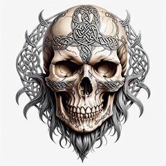 Wall Mural - Celtic Skull Ornament