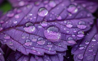 water drops on leaf