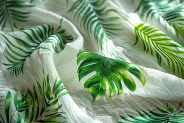 Poster - Botanical Leaf Print Fabric