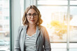 © peopleimages.com - Woman, manager and portrait with corporate from legal, business and consultant with law firm. Confidence, female attorney and professional with New York, office and happy for startup by window