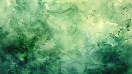 Sticker - Texture background with green watercolor