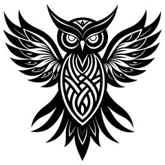 Sticker - black and white tattoo design