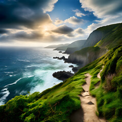 Canvas Print - mountain path in the mountains