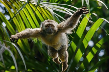 Canvas Print - a monkey in the jungle