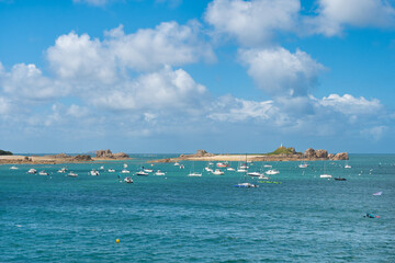 Poster - Magnifique paysage de mer à Port-Blanc Penvénan en Bretagne - France