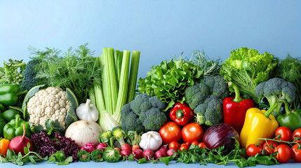 Wall Mural - On background, a vegetable stands out in green freshness. A healthy and delicious addition to any diet.