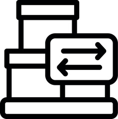 Wall Mural - Illustration of a data exchange platform managing the flow of big data with arrows indicating two way communication