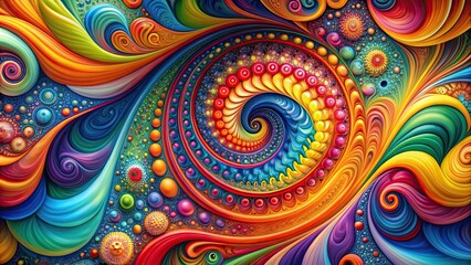 Poster - Vibrant abstract background with swirling colorful shapes and patterns, vivid, abstract, backdrop, vibrant, artistic