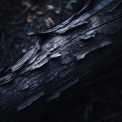 Wall Mural - a close up of a tree trunk with black paint on it