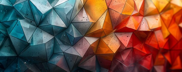 Wall Mural - Colorful polygonal patterns