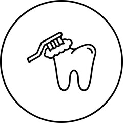 Wall Mural - Teeth Brushing Icon