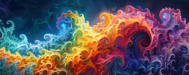 Wall Mural - Bright spirals of color