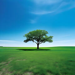 Poster - tree on green field