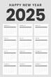 © SBurox - Calendar for 2025 week start Sunday corporate design template