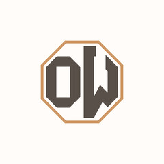 Wall Mural - Modern Letter OW Logo for Corporate Business Brand Identity. Creative OW Logo Design.