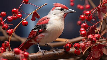 Wall Mural - red cardinal on a branch