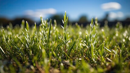 Sticker - a close up of a grass with the sun shining through it.