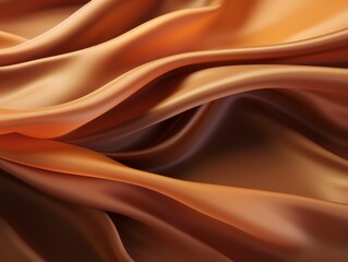 Wall Mural - an image of a beautiful orange silk fabric