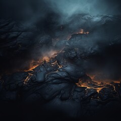 Wall Mural - an image of a lava flow on a dark background