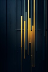 Poster - golden lines on a black background