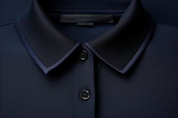 Stylish dark blue polo shirt displayed on an isolated background for a fashionable look