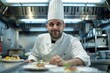 © Amni - Chef in a Professional Kitchen, Preparing Dishes
