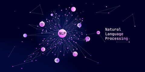 Wall Mural - illustration of abstract stream information with line and dot. big data, technology, ai, data transf