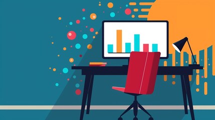 Transaction monitoring, continuous oversight, flat design illustration