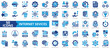 © Uniconlabs - Internet services icon collection set. Containing server web, features, higher support, authentication mechanisms, anonymous, basic access, digest icon. Simple flat vector.