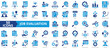 © Uniconlabs - Job evaluation icon collection set. Containing systematic, determining, value, organization, analysis, gathering information, basic icon. Simple flat vector.