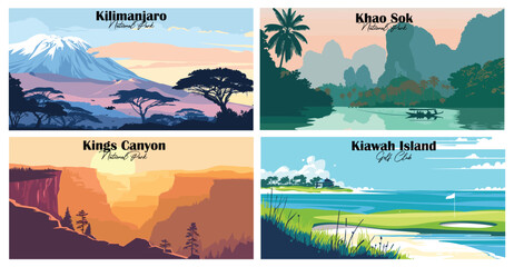 travel landmarks tourism world famous, vector illustration. design for travel wallpaper, flyer or we