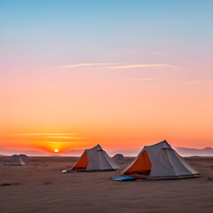 Poster - tent on the beach