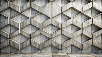 Sticker - Abstract geometric cement wall design with lines and shapes, outdoors, wall, cement, pattern, abstract, geometric