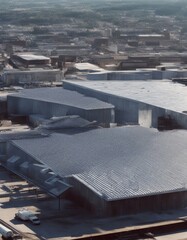 cells metal rooftop commercial construction panels terrace industry factory roofing detail solar