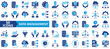 © Uniconlabs - Data management icon collection set. Containing database, monitor, growth graph, cloud, storage, setting, filter icon. Simple flat vector.
