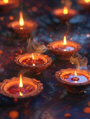 Canvas Print - Candles on Table