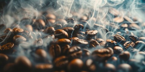 Sticker - Coffee beans on table