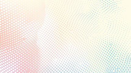 Canvas Print - A delicate halftone pattern that uses pastel-colored dots to form a gentle gradient, perfect for soft, romantic design themes.