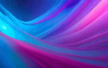 Sticker - abstract blue and purple liquid wavy shapes futuristic banner. glowing retro waves vector. generativ
