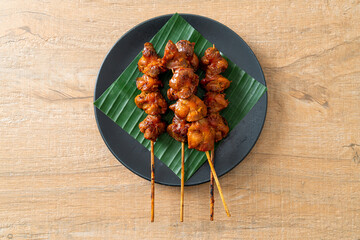 Sticker - grilled chicken gizzard skewer in Asian style