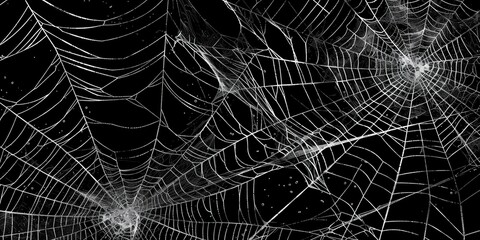 Poster - Spiderweb Detail, Intricate Structure of a Spider Web