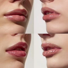 Sticker - lip injections with hyaluronic acid, Classic lips, same thickness top and bottom, pre-treatment natural and delicate look