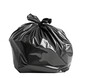 © Svetlana  - One trash plastic black bag filled and tied isolated on white background