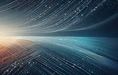 Poster - Data connection speed lines technology abstract background. Generative AI.