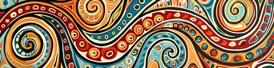 Wall Mural - Tribal pattern of australian aboriginal