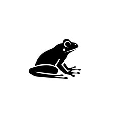 Wall Mural - illustration logo of minimalist outline of a frog